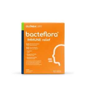 Olonea Bacteflora Immune Relief Συμπλήρωμα Διατροφής για Μείωση των Συμπτωμάτων Κρυολογήματος, 10vcaps