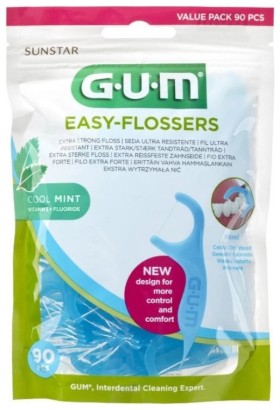 GUM 890 EASY FLOSSERS (90 PCS) NEW