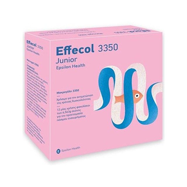 Epsilon Health Effecol 3350 Junior Αντιμετώπιση Δυσκοιλιότητας 12 Φάκελοι x 6,563g