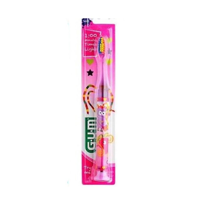 Gum 903m Junior Monster Lightup Tb 79, Μαλακή Παιδική Οδοντόβουρτσα με Φωτεινή Ένδειξη 1τμχ