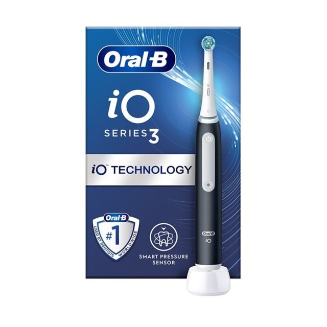 Oral-B iO3 Ηλεκτρική Οδοντόβουρτσα Magnetic Black 1τμχ