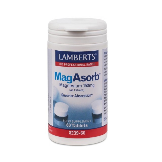 Lamberts MagAsorb Μαγνήσιο Υψηλής Απορρόφησης 60 Tablets