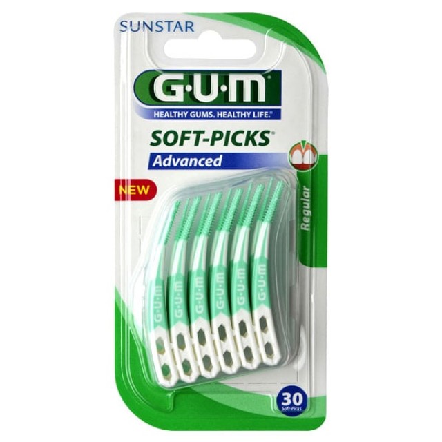 GUM 650M SOFT PICKS ADVANCED REGULAR X30