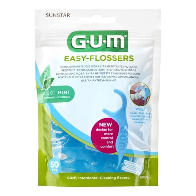 GUM 890 EASY FLOSSERS (50 PCS) NEW