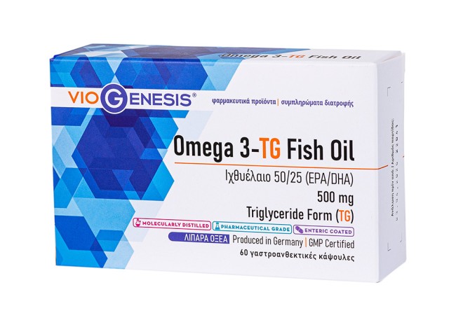 VIOGENESIS OMEGA 3-TG FISH OIL 5000MG 60 ENTERIC COATED CAPS