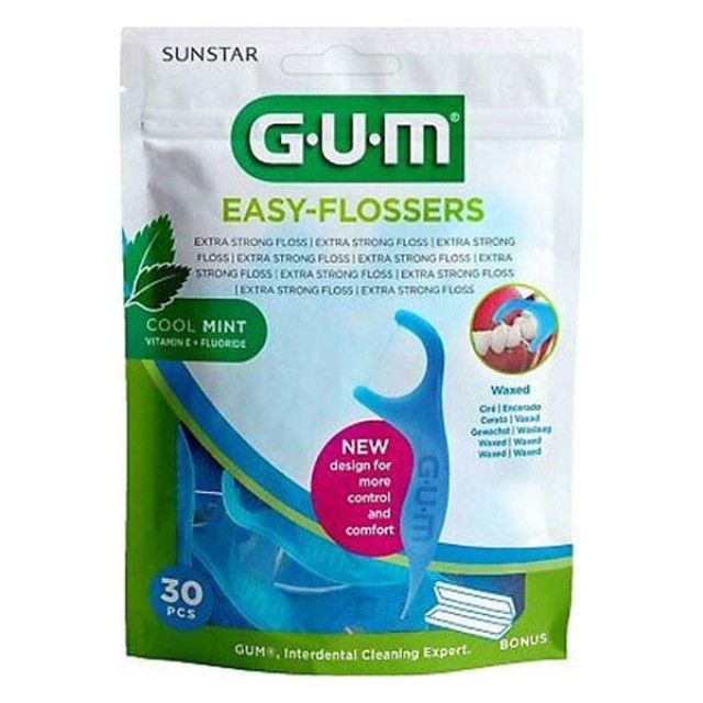 GUM 890 EASY FLOSSERS (BAG OF 30 PIECES) NEW