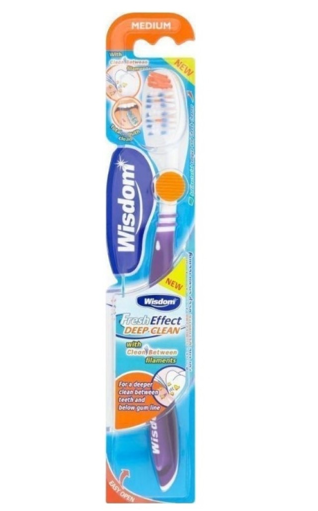 Οδοντόβουρτσα Wisdom Toothbrush Clean Between μωβ - Sensitive 1τμχ.