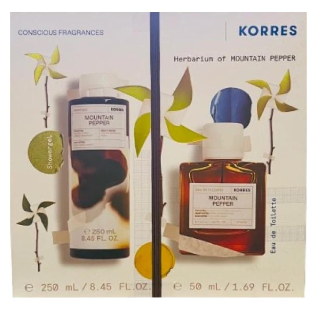 Korres Set Mount Pepper Edt 50ml & Sgel 250ml