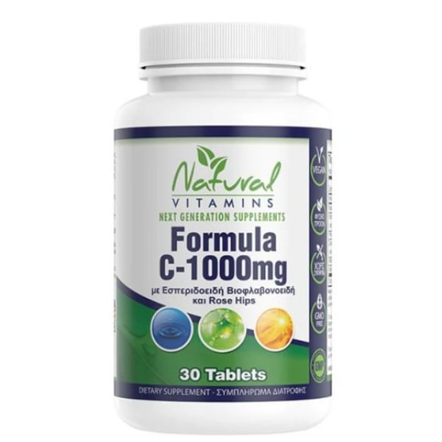 Natural Vitamins Vitamin C-1000 With Bioflavonoids - 30 Ταμπλέτες